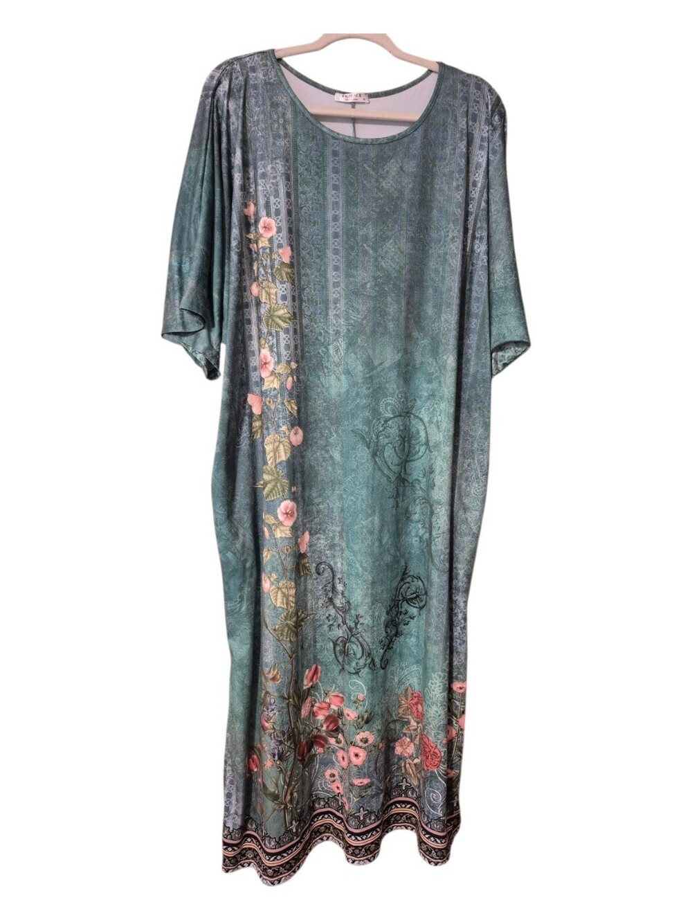 Short Sleeve Loungewear With Pockets, XL, Rayon/Spandex